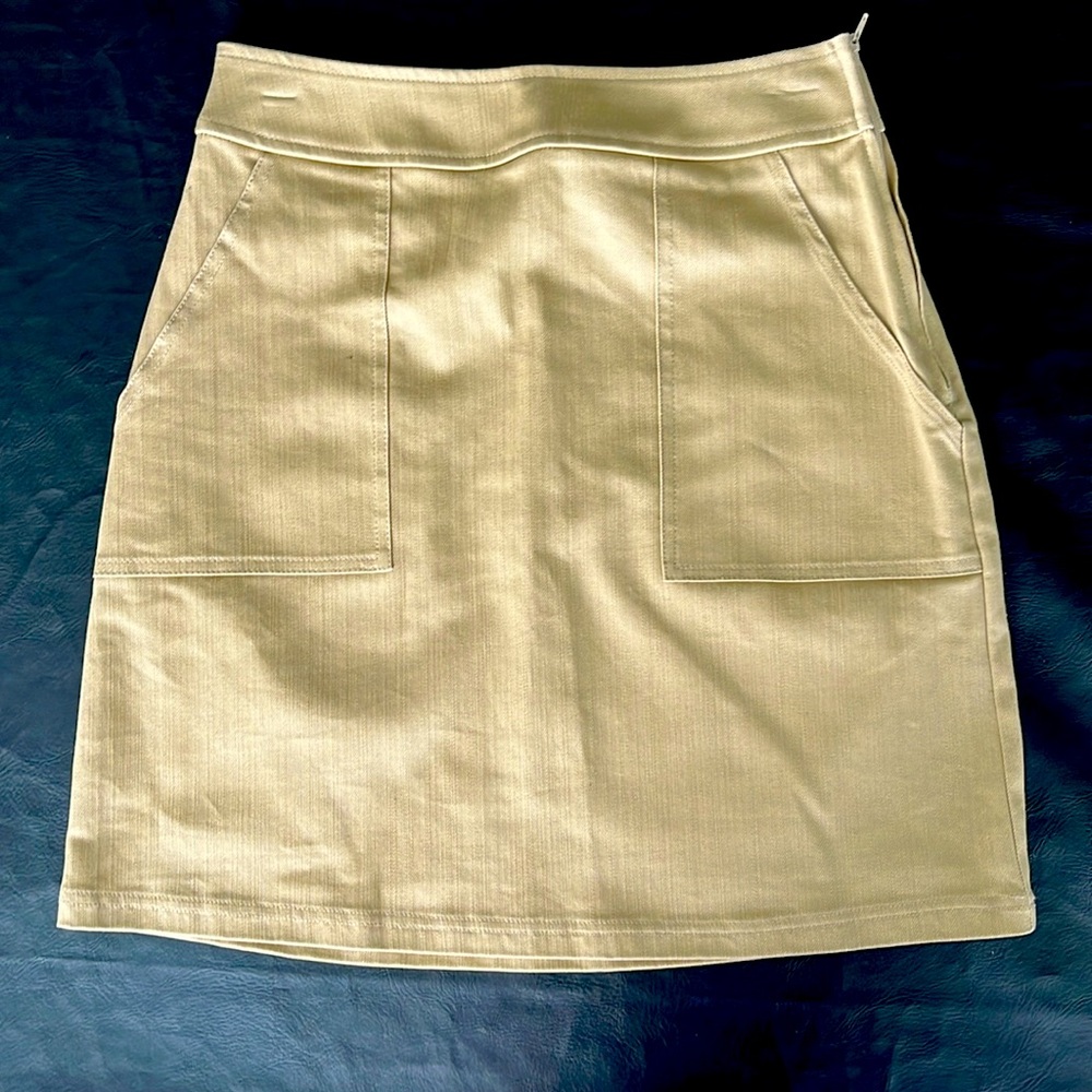 Veronica M Tan Twill mini Skirt